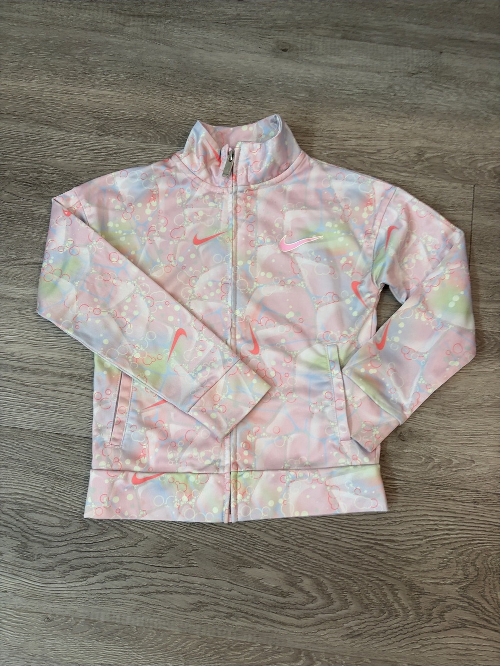 Nike Girls Pink Multicolor Zip Jacket 5T